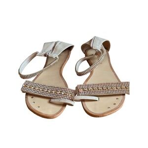 Brazilian Ana Luiza Embellished Gladiator Sandals  Zip Ankle  Women's Sz 36 US 6